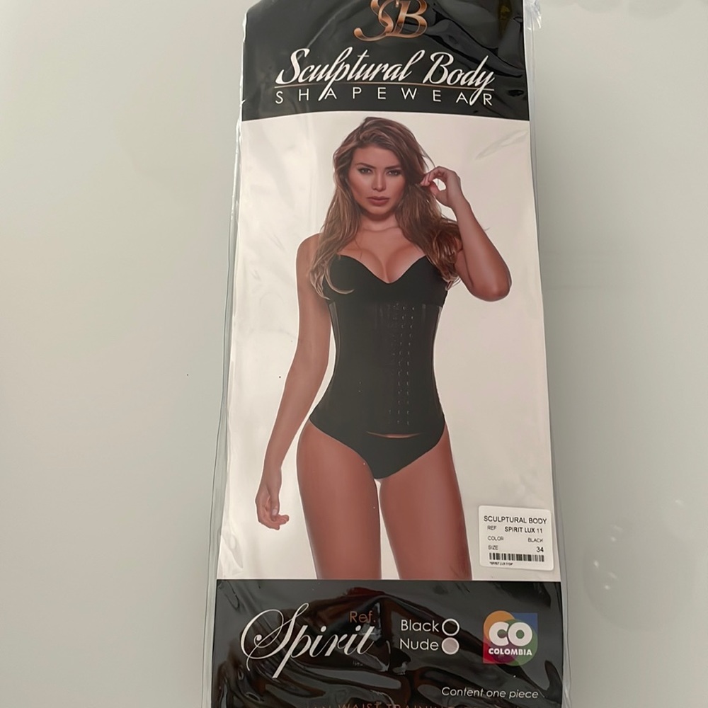 NWT Colombian latex Waist Trainer for Women Hourglass Body Shaper Black